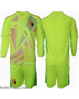 Billige Fotballdrakt Belgia Keeper Replika Bortedraktsett Barn EM 2024 Langermet (med bukser)